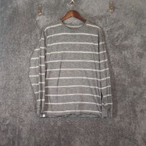 Rip Curl Gray and White Long Sleeve Tee Mens Extra Large